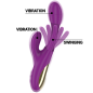 Violetter aufladbarer Multifunktionsvibrator mit 7 Vibrationsstufen und oszillierender Zunge – Bild 3