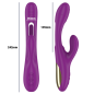 Paarse oplaadbare multifunctionele vibrator met 7 trillingen en oscillerende tong – foto 4