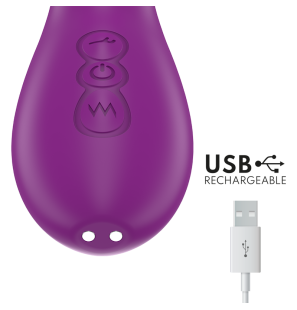 Violetter aufladbarer Multifunktionsvibrator mit 7 Vibrationsstufen und oszillierender Zunge – Bild 6