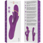 Paarse oplaadbare multifunctionele vibrator met 7 trillingen en oscillerende tong – foto 7