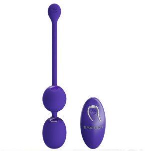 Rechargeable Vaginal Balls with Remote Control and Vibration in Violet – image 1