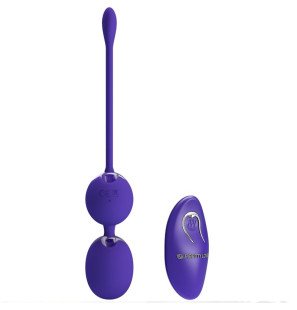 Rechargeable Vaginal Balls with Remote Control and Vibration in Violet – image 2
