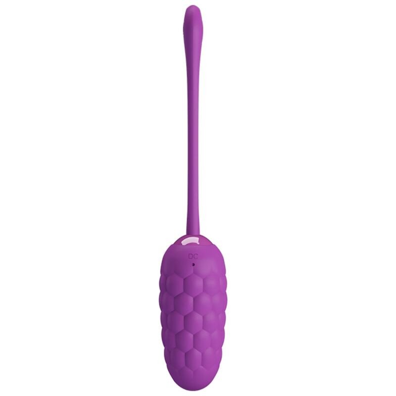 Œuf vibrant rechargeable en silicone texturé – violet – photo 1