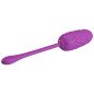 Rechargeable Textured Silicone Vibrating Egg – Purple – image 2