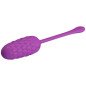 Rechargeable Textured Silicone Vibrating Egg – Purple – image 3