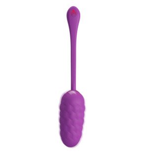 Œuf vibrant rechargeable en silicone texturé – violet – photo 4
