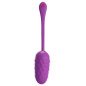 Œuf vibrant rechargeable en silicone texturé – violet – photo 4