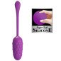 Œuf vibrant rechargeable en silicone texturé – violet – photo 5