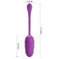 Rechargeable Textured Silicone Vibrating Egg – Purple – image 6