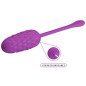 Œuf vibrant rechargeable en silicone texturé – violet – photo 7