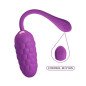 Rechargeable Textured Silicone Vibrating Egg – Purple – image 8