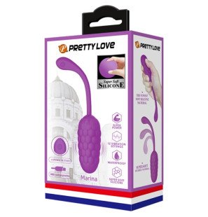 Rechargeable Textured Silicone Vibrating Egg – Purple – image 9