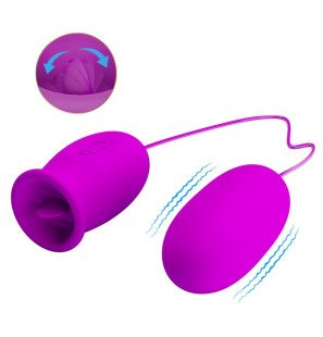 Vibromasseur double Pretty Love Daisy Dual en silicone, rechargeable et violet – photo 3