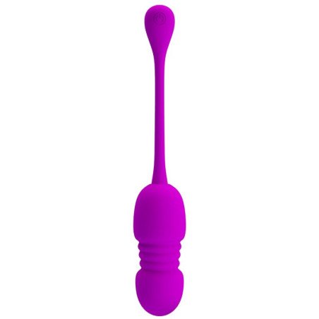 Callie Rechargeable Silicone Vibrating Egg, Purple – image 2