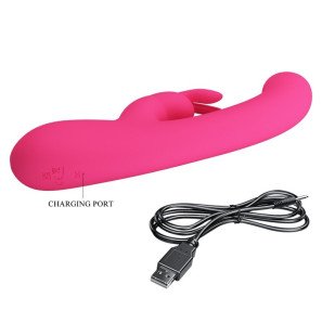 Vibromasseur rabbit Pretty Love Lamar avec stimulation du point G, rose – photo 7
