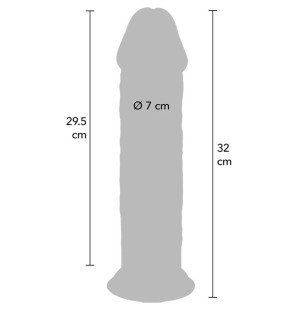 Get Real Deluxe extra dicker, beidseitiger TPE-Dildo 32 cm – Bild 4
