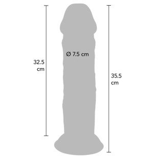 Get Real Deluxe extra dicker realistischer Dildo aus TPE, 35 cm – Bild 4