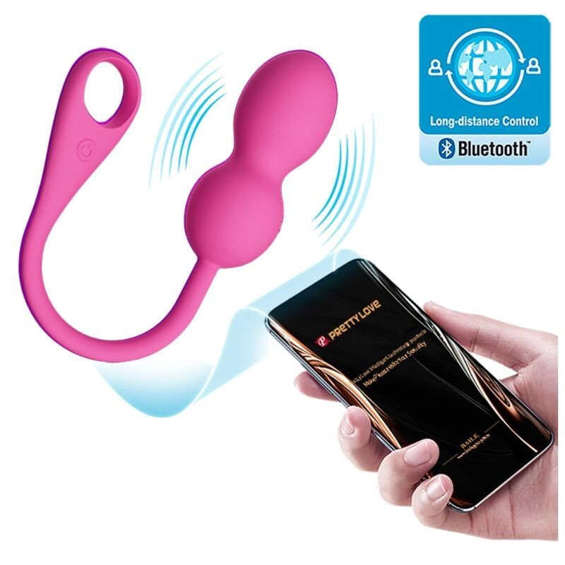Boules vibrantes rechargeables Elvira en silicone, roses – photo 1