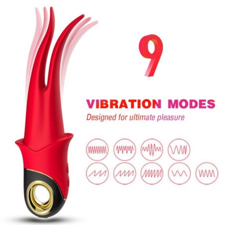 Armony Schaduw siliconen vibratorklem rood – foto 1