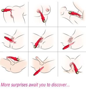 Armony Schaduw Silicone Vibrating Clamp, Red – image 2