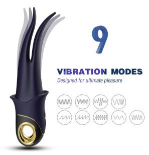 Armony Schaduw dark blue rechargeable vibrator with clamp – image 1
