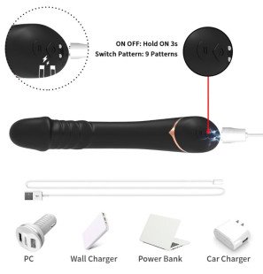 Armony siliconen dildo met vibratie, oplaadbaar en waterdicht – foto 2