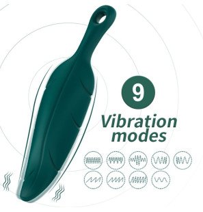 Stimulateur clitoridien et vibromasseur vert rechargeable en silicone – photo 1