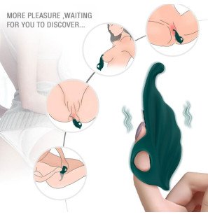 Armony grüner Vibrator- und Stimulations-Fingerling aus Silikon – Bild 1