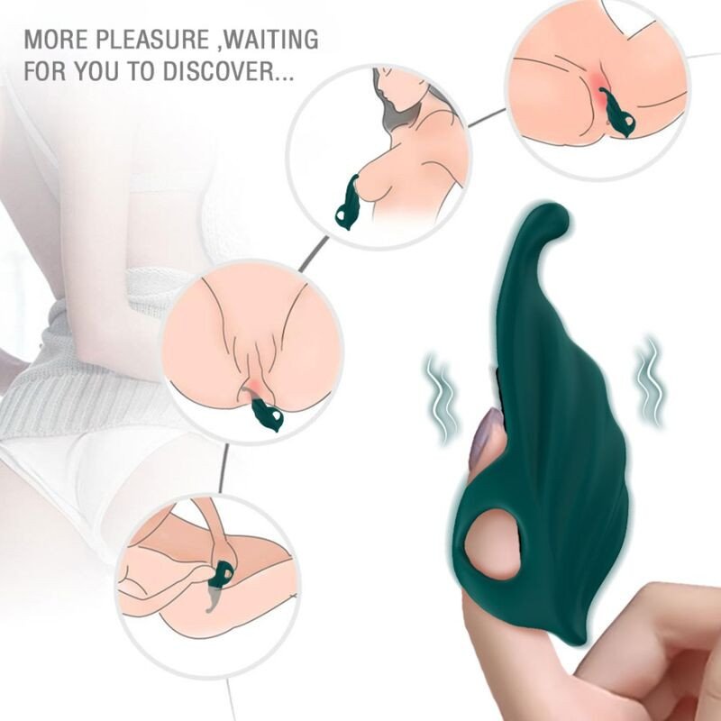 Armony grüner Vibrator- und Stimulations-Fingerling aus Silikon – Bild 1