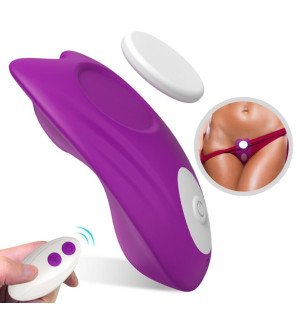 Vibromasseur papillon pour culotte Armony avec télécommande, violet – photo 1