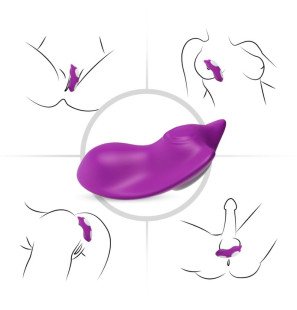 Vibromasseur papillon pour culotte Armony avec télécommande, violet – photo 2