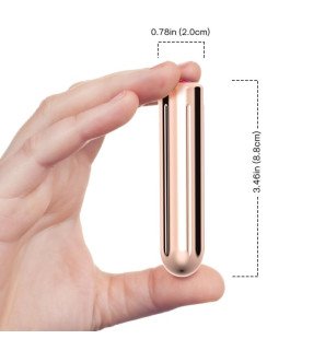 Vibromasseur bullet rechargeable Armony en silicone, 2 x 8,8 cm, doré – photo 1