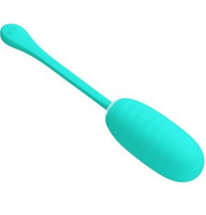Rechargeable vibrating egg in aqua green – image 1