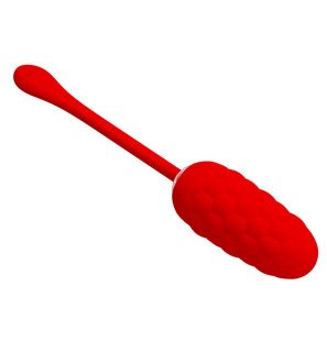 Oplaadbaar vibrerend ei met marine textuur rood – foto 2