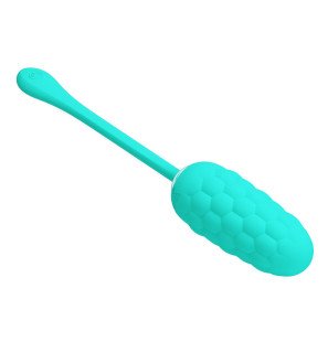 Rechargeable Vibrating Egg with Marine Texture – Aqua Green – image 2