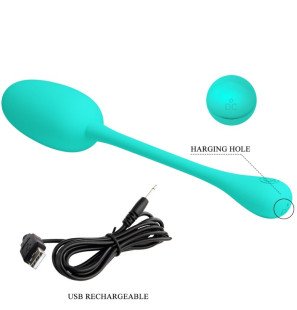 Œuf vibrant rechargeable Pretty Love vert d’eau – photo 8