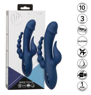 Calexotics Blue Triple Vibrator for Intimate Wellness – image 2