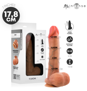 Realistyczne silikonowe dildo Gary S z jądrami i przyssawką 17,8 cm – zdjęcie 1