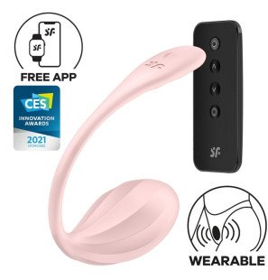 Satisfyer G-Punkt-Stimulator in Rosa mit Blütenblattstruktur, App und Fernbedienung – Bild 1