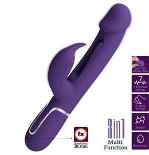 Pretty Love Kampas 3-in-1 – wibrator króliczek z fioletowym języczkiem – zdjęcie 1