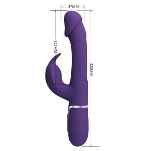 Pretty Love Kampas 3-in-1 – wibrator króliczek z fioletowym języczkiem – zdjęcie 6