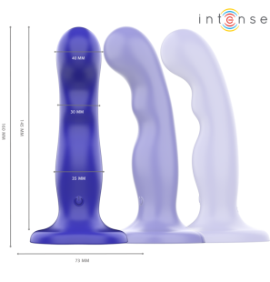 Kurzer Vibrator 16 cm mit Saugnapf und blauer Fernbedienung