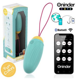 ONINDER CUTE œuf vibrant avec gemmes en silicone rotatives et application – photo 3