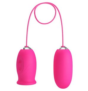 Pretty Love Daisy, œuf vibrant avec stimulateur clitoridien rose – photo 1