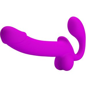 Purple Double Strap-On Stimulator by Pretty Love – image 1