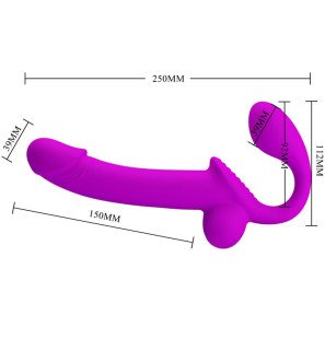 Purple Double Strap-On Stimulator by Pretty Love – image 4