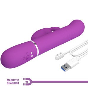 Pretty Love Coale 4-in-1 Multifunctional Rabbit Vibrator, Purple – image 7
