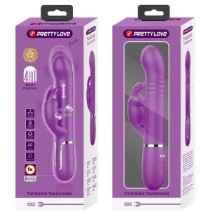 Pretty Love Coale 4-in-1 Multifunctional Rabbit Vibrator, Purple – image 8