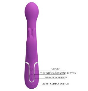 Pretty Love Dejon 3-in-1 Multifunctional Rabbit Vibrator, Purple – image 6