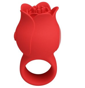 Pretty Love Jae Rose Fingervibrator mit 10 Vibrationen, rot – Bild 1